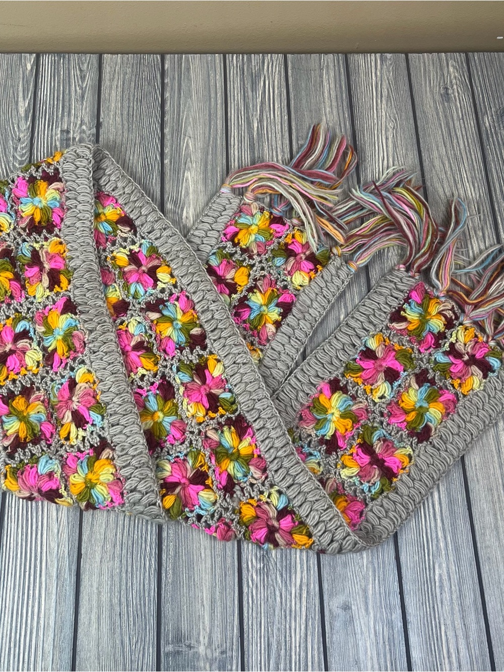 Nirvana Designs Vibrant Colorful Crochet Scarf Women's